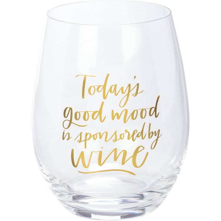 Primitives by Kathy - Wholesale Wine Glass - Today's Good Mood Sponsored By Wine Wine Glass