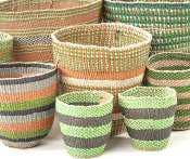Crafts by Solid - Wholesale Basket - Handwoven "Fine Weave" Sisal Baskets - Colourful - XS to L8