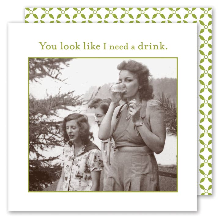 I Need A Drink Beverage Napkin for wholesale by Shannon Martin Design