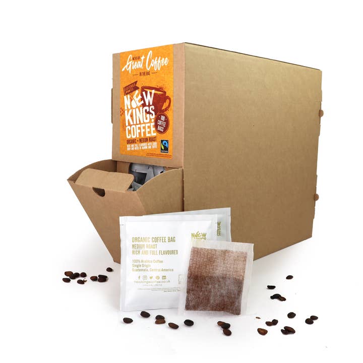 Medium Roast Coffee Bags - Organic and Fairtrade - Loose for wholesale by New Kings Coffee