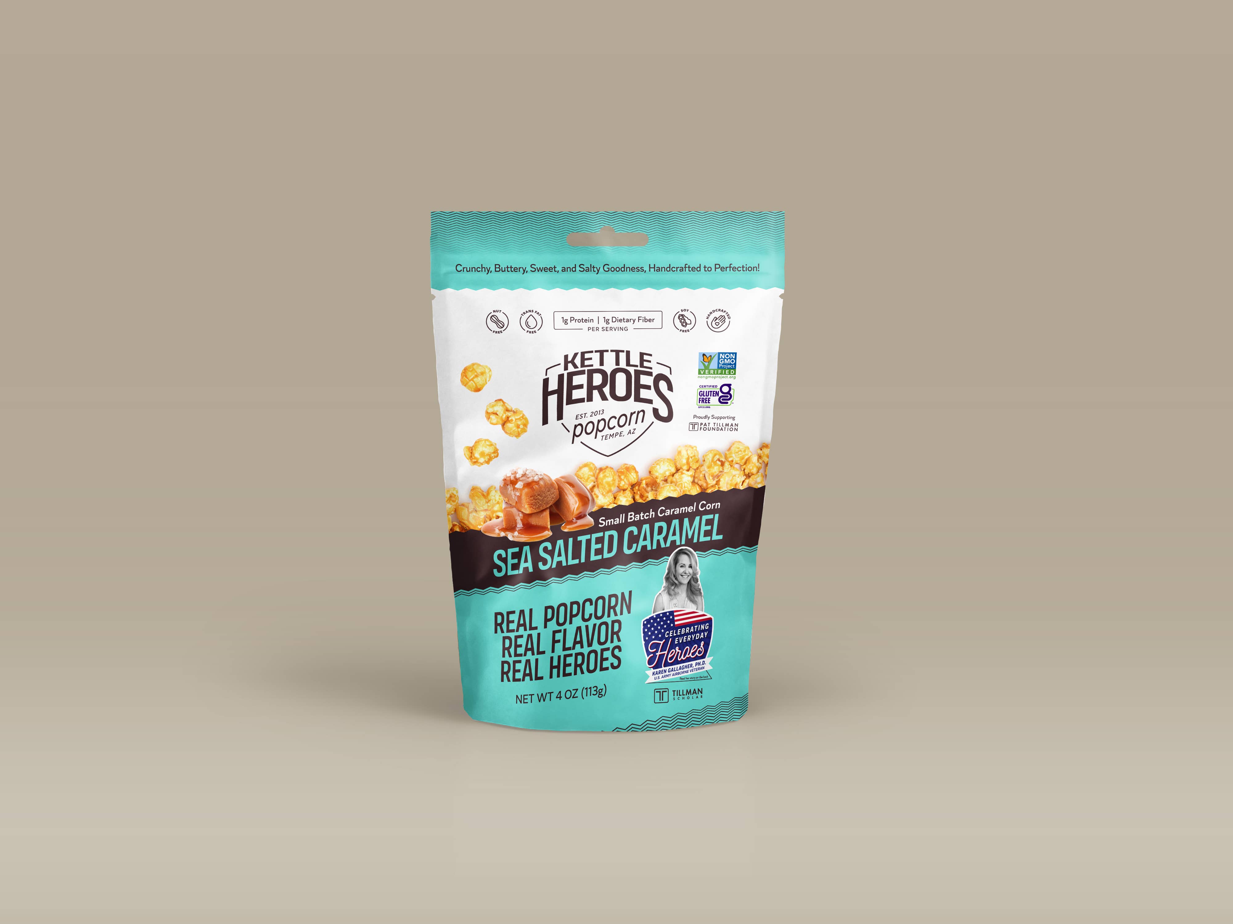 Kettle Heroes Artisan Popcorn – Engroshandel Popcorn – Havet Saltet Karamel Corn - Snack Pack