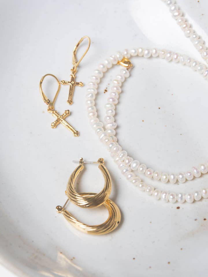 Small Patterned Hoops for wholesale by LM|J