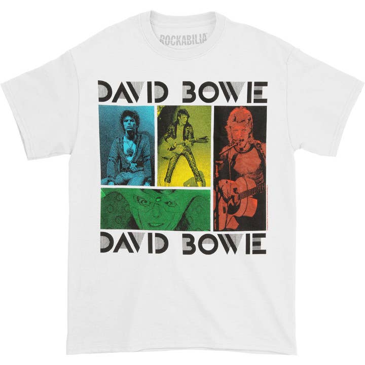 David Bowie Colored Squares T-shirt for wholesale by Rockabilia
