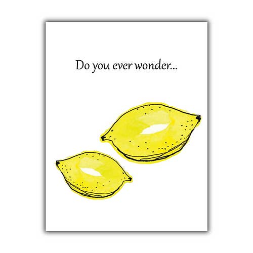 Tarjeta de felicitación Too Many Lemons para venta al por mayor de Gem Garden Arts