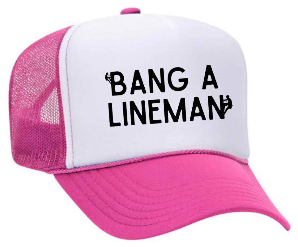 Inappropriate Trucker Hats - Vendita all'ingrosso Cappellino  da camionista - Unisex - Cappello da camionista Bang A Lineman5