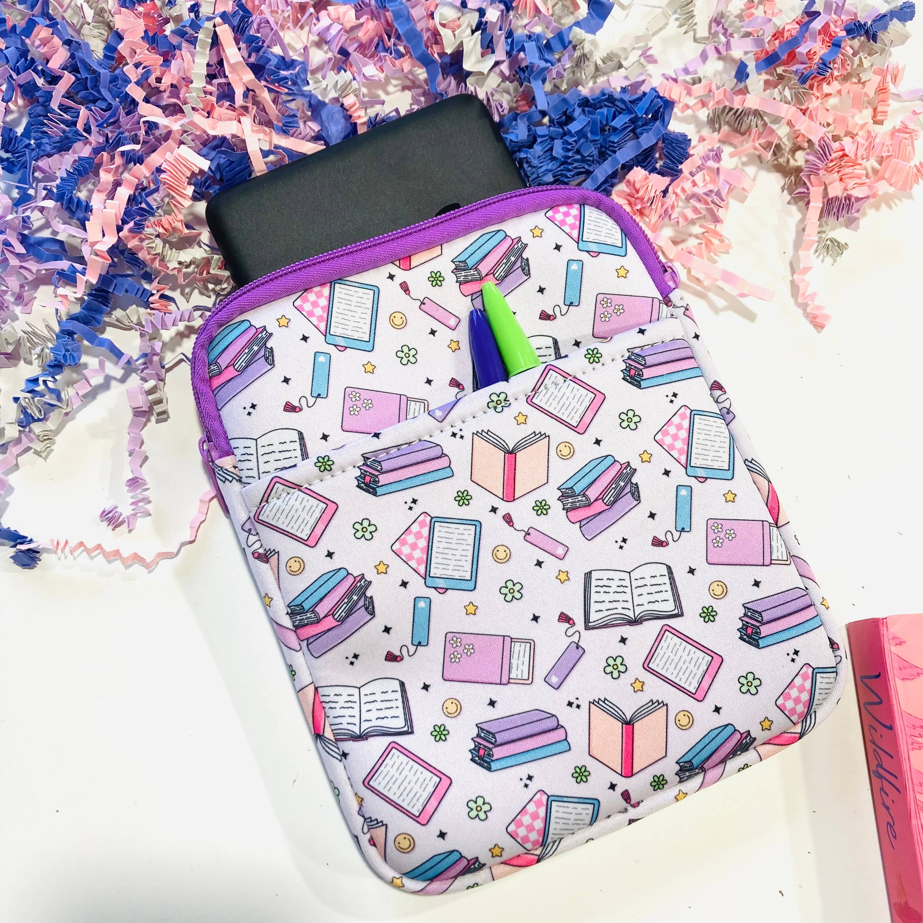 Chapter & Ink - Wholesale Book Cover - Pastel bookish Kindle E-Reader Book Sleeve 3