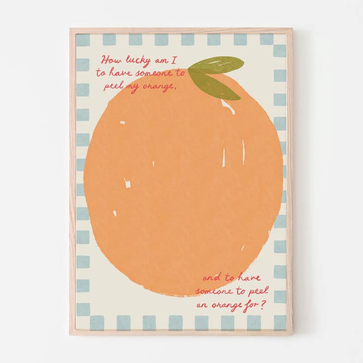 Orange Peel Theory Wall Art Print for wholesale by P's Emporium