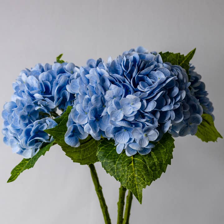 Realistic Artificial Flowers - Wholesale Artificial Flowers - Blue Hydrangea Real Touch-Realistic Artificial Flowers