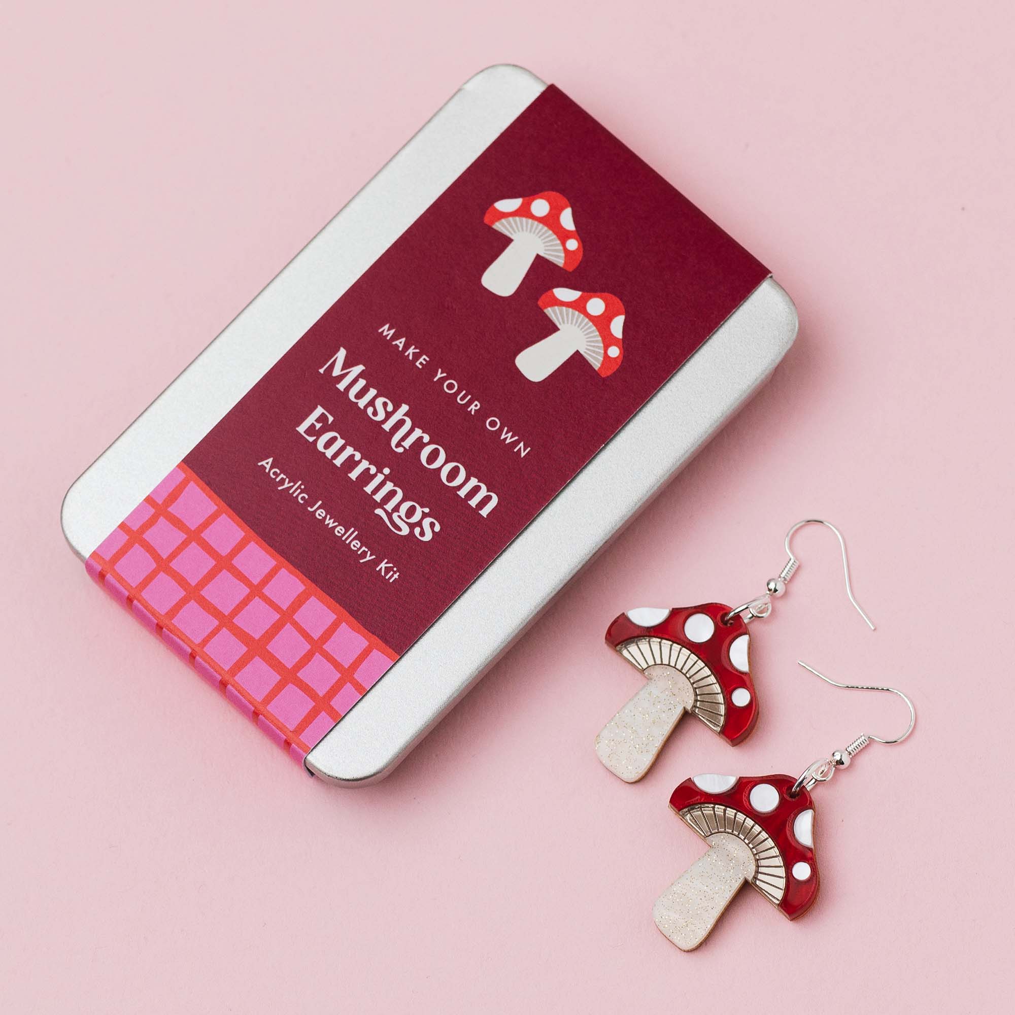 Laura Danby - Wholesale DIY craft kit - Make your own Mushroom Earrings - Jewellery DIY Craft Kit1