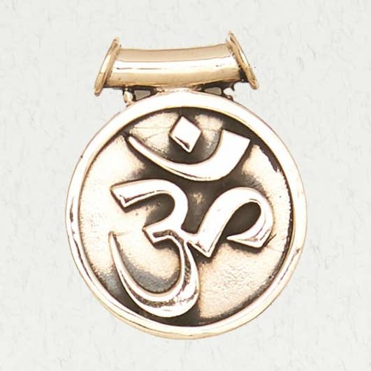 Hindu Bronze Pendant Necklace - Om for wholesale by Nirvana LLC