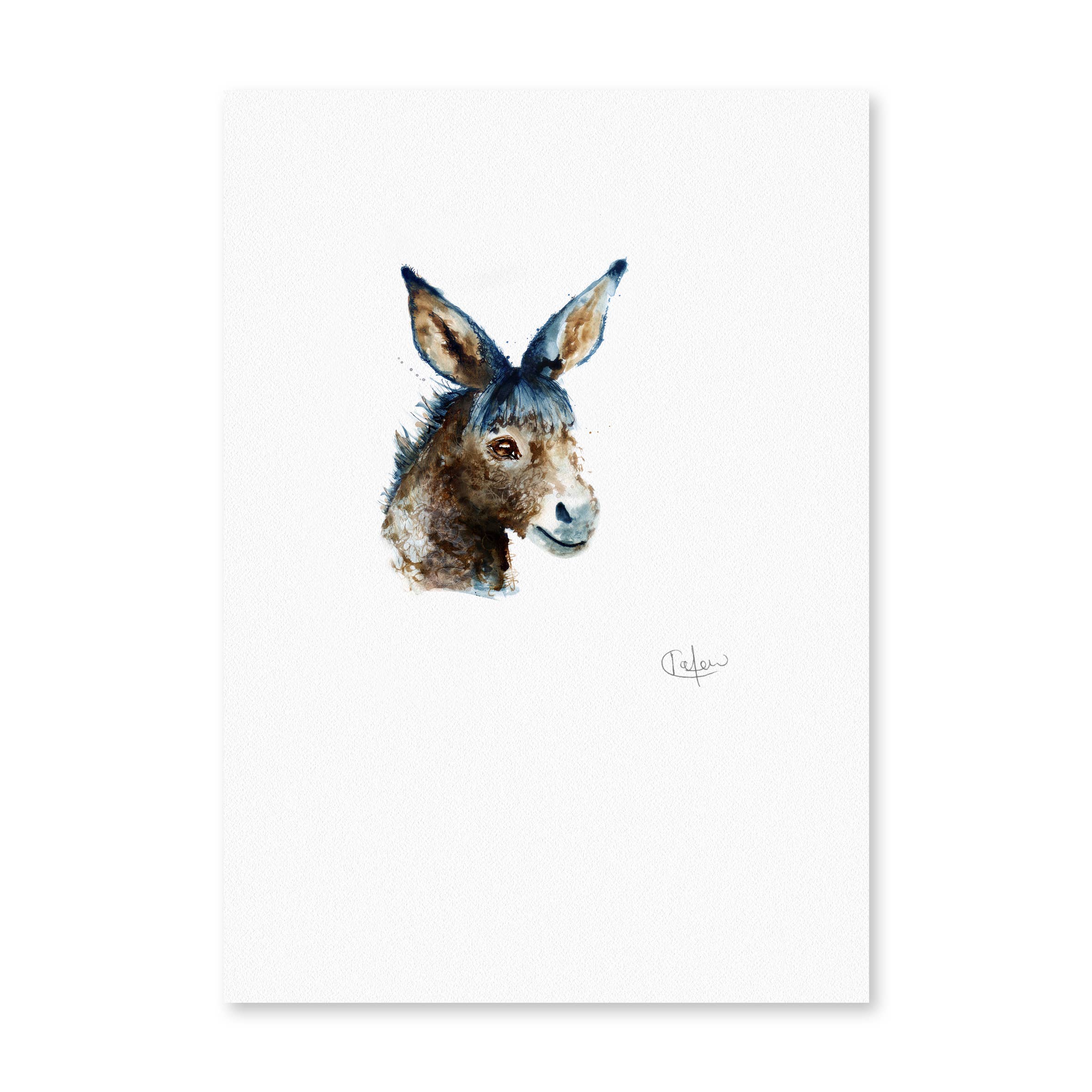 Kate Moby - Wholesale Art Print - Inky Donkey Luxury Giclee Unframed Print3