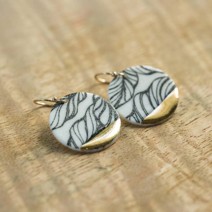 Botanical Drop Circle Large (55-BDCL) for wholesale by Almeda Jewelry