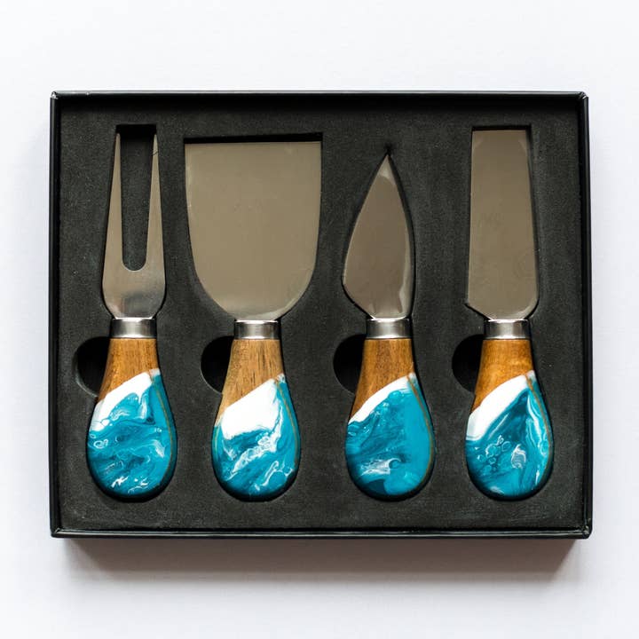 Lynn & Liana Designs - Wholesale Cheese Spreader - Resin Coated Cheese Knife Set - Set of 4 - NO TARIFFS!0