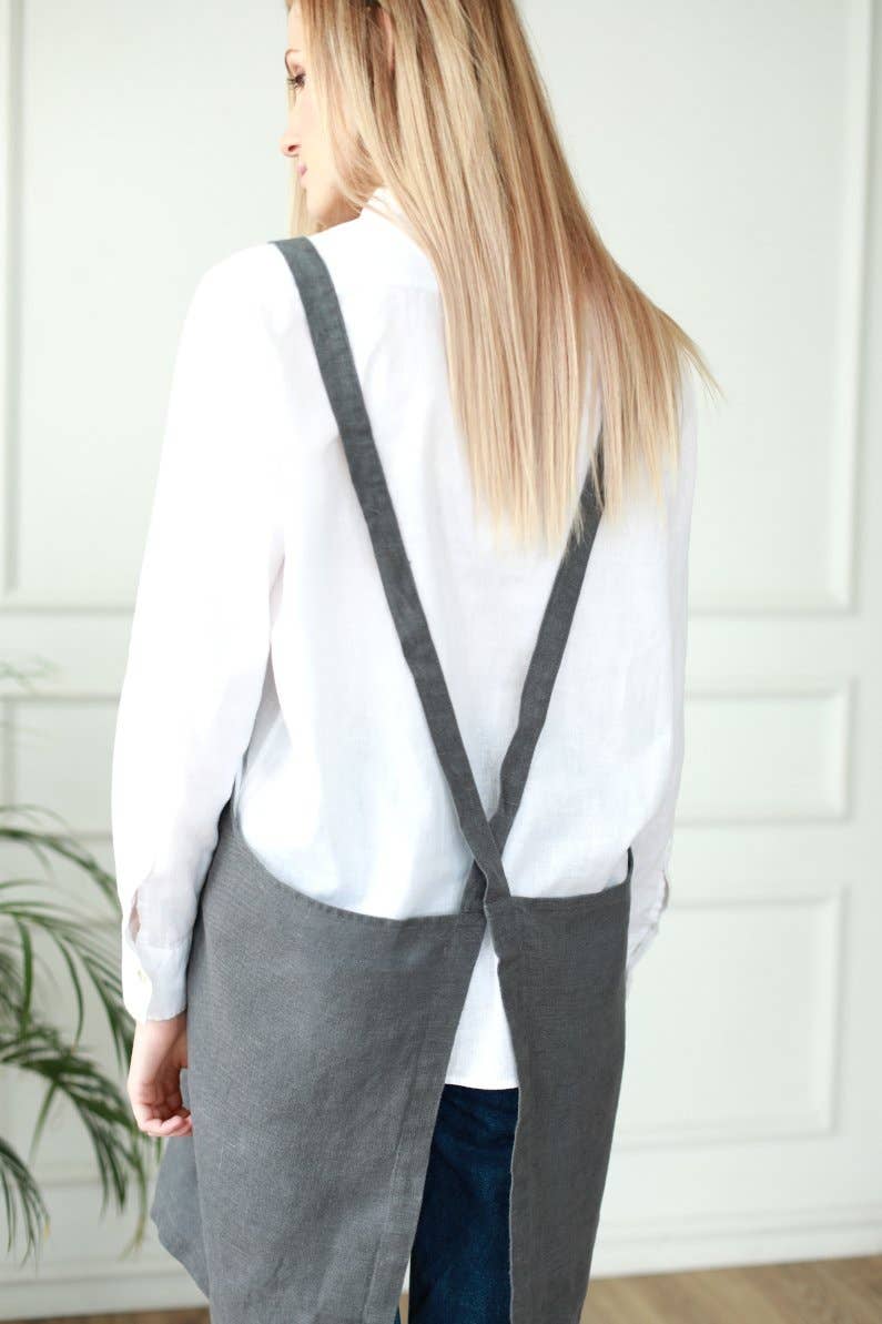 Linen Way Inc. - Wholesale Apron - Catalina Linen Apron — Available in 11 Colors7