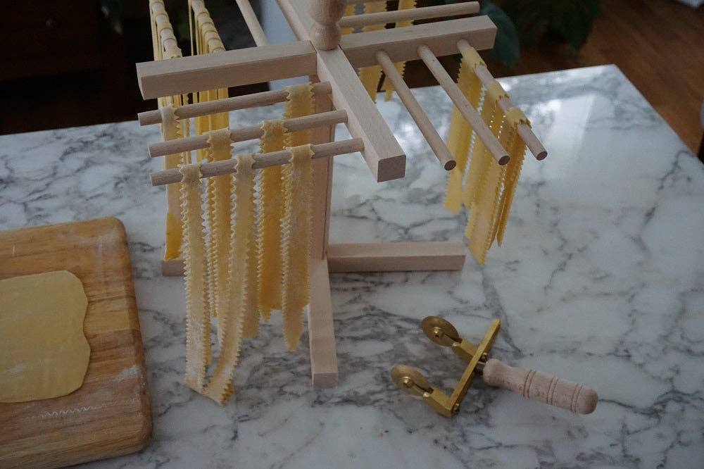 LA GONDOLA – Engroshandel Køkkenredskab – Dobbelt pastaskærerhjul, glat og riflet hjul3