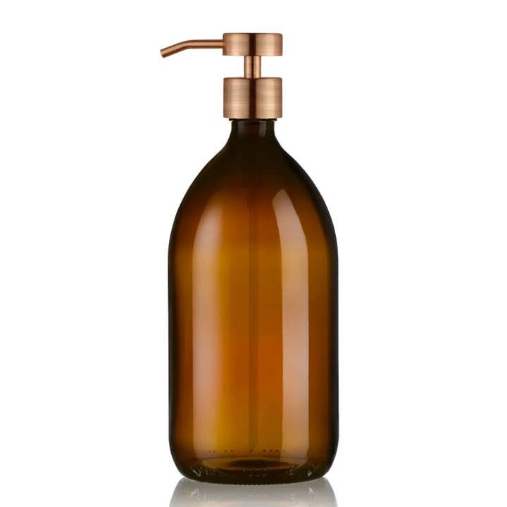 Little Pots - Wholesale Soap Dispenser - Amber glass soap dispenser – Stainless steel pump11