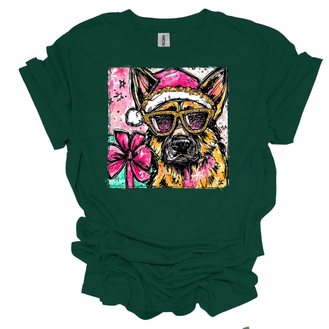 The Jasper Boutique - Wholesale Screen Printed T-Shirt - Women's - Retro German shepherd0