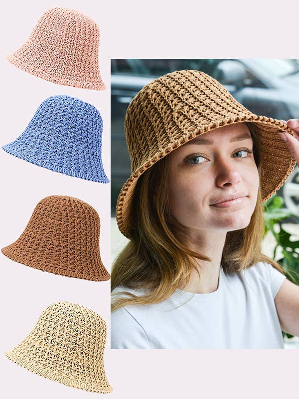 Mark Ashton Wholesale - Wholesale Bucket Hat - Women's - 90s Crocheted Bucket Hat6