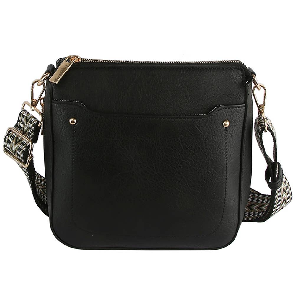 Collections by Fame Accessories – bolsa tiracolo - Mulher por atacado – Bolsa Mensageiro a Tiracolo de Couro com Alça Boho6