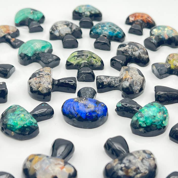 Semi-Precious Stone Mushrooms (Assorted) for wholesale by Loose Neck Land