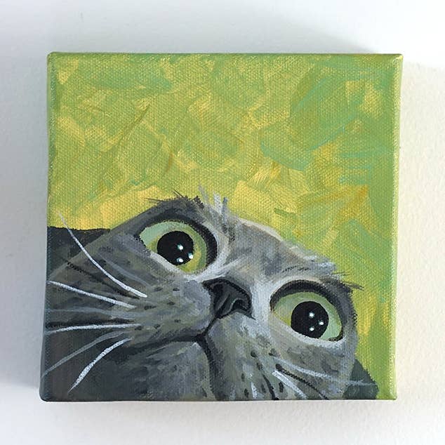 Robin Good Art & Design - Wholesale Painting/Drawing - No Personal Space Cat Painting
