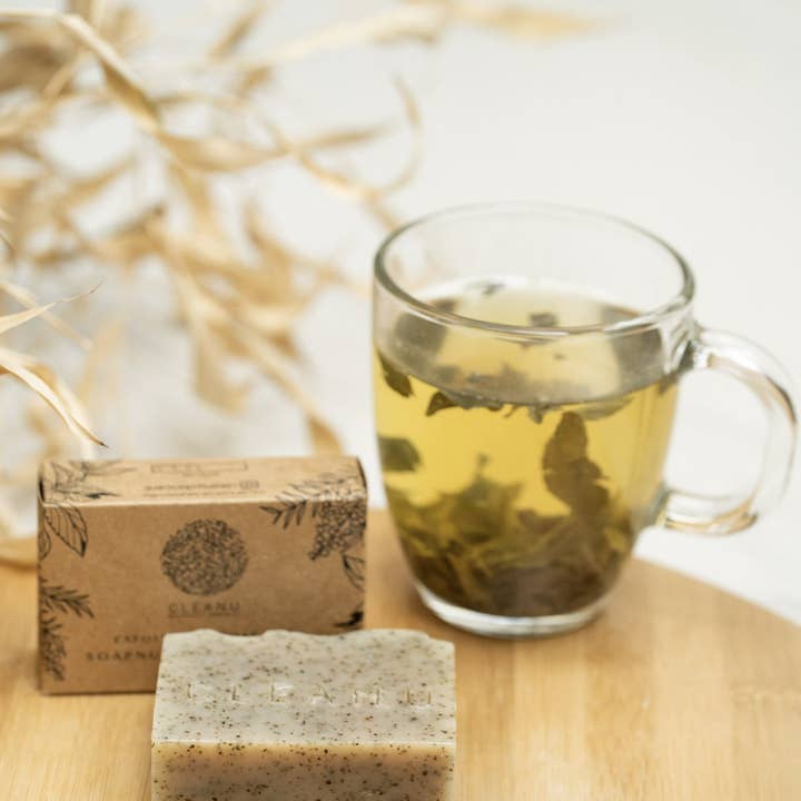 Soapnut & Green Tea Soap Bar for wholesale by Clean U Skincare