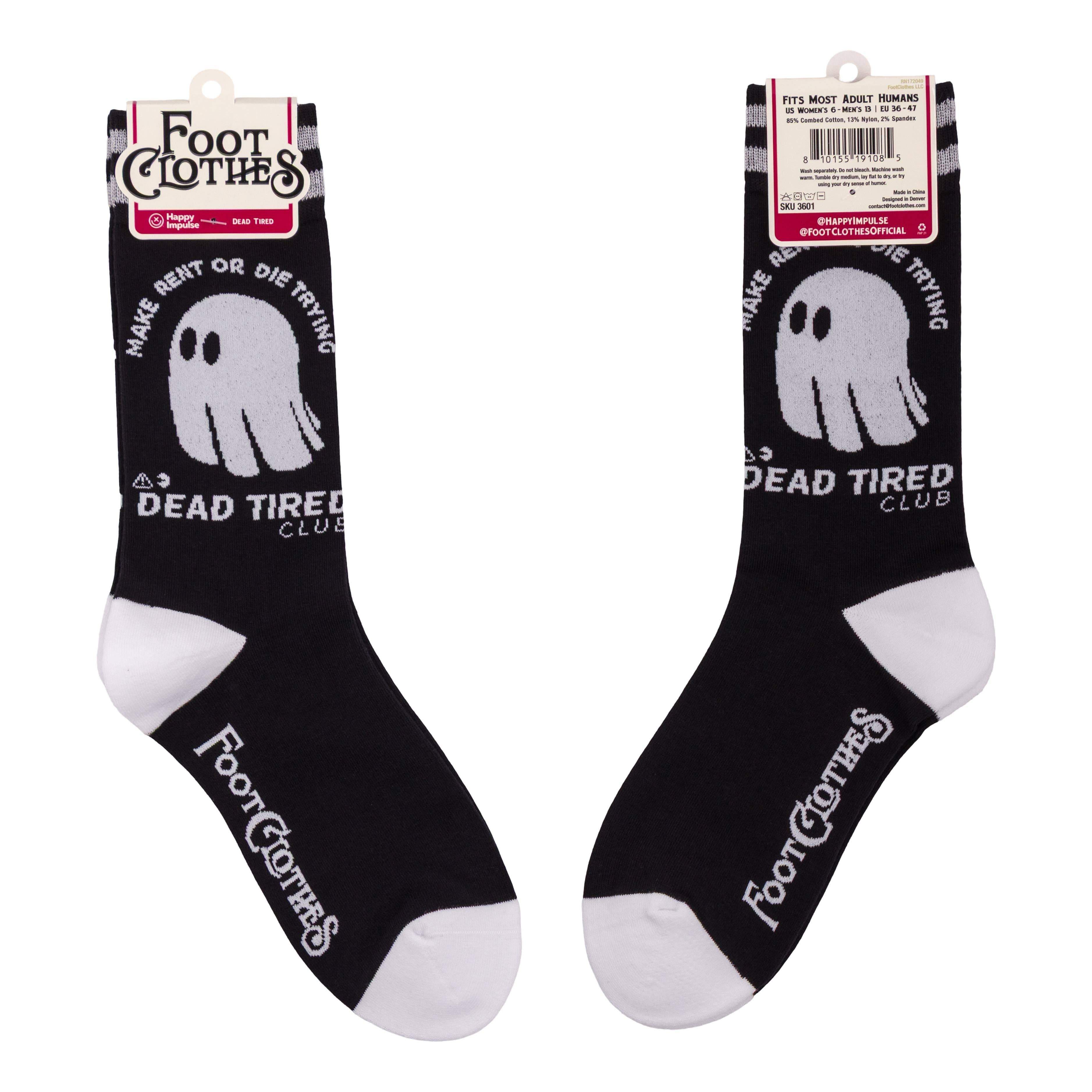 FootClothes LLC - Wholesale Socks - Unisex - Dead Tired Crew Socks2