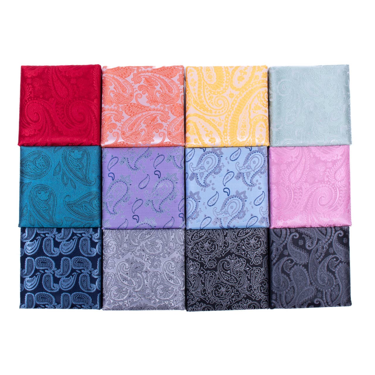 Selini New York - Wholesale Necktie - Men's - 12pc Assorted Pack Paisley Boxed Tie, Hanky & Cufflink set1