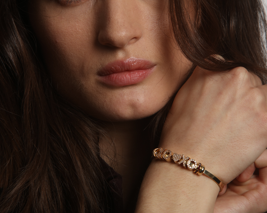 Maya J - Wholesale Individual Charm/Pendant - 14K Gold-Plated 8mm Mini Initial Charms - Full Display3