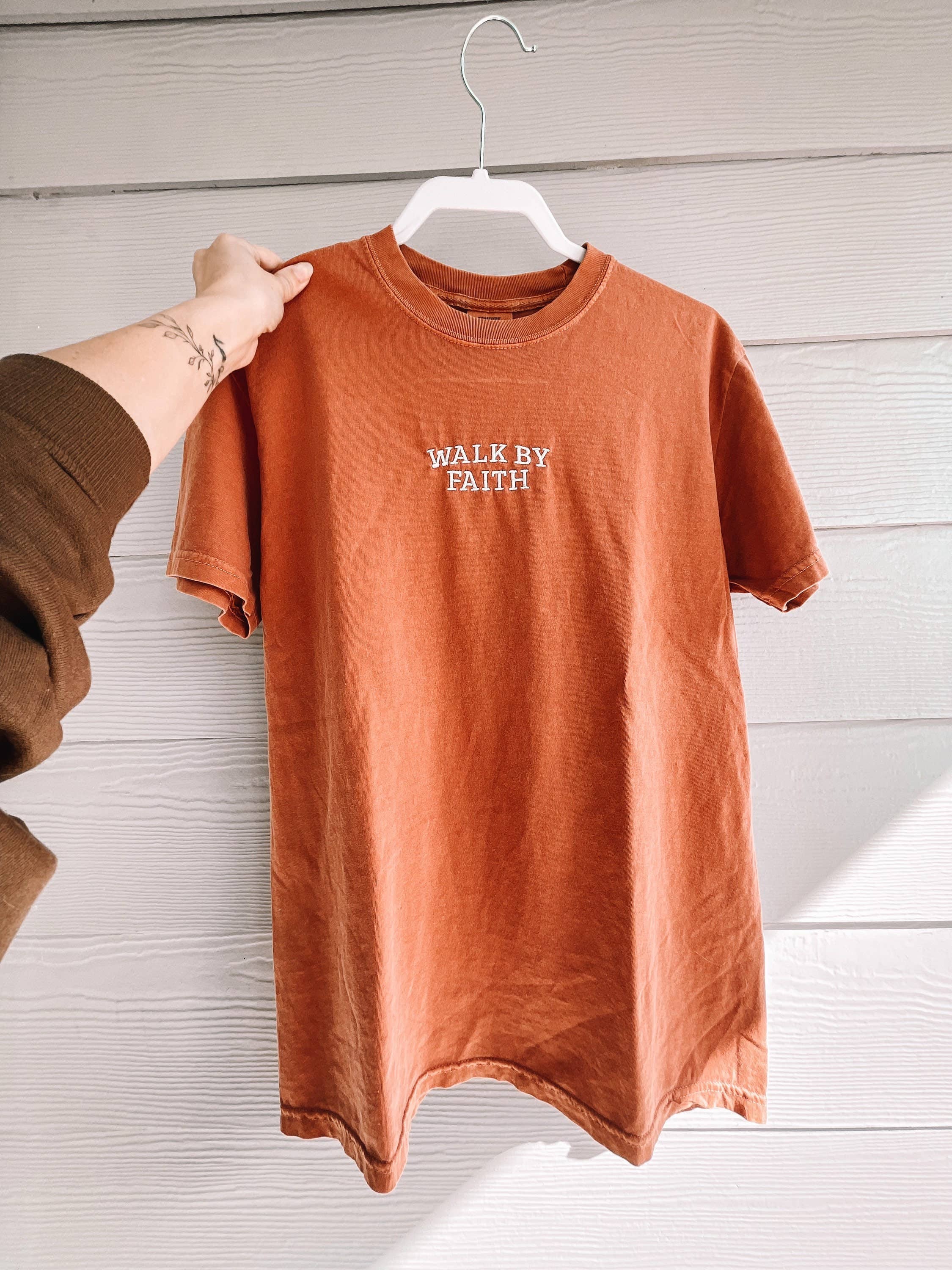 Honey Soul LLC - Wholesale T-Shirt - Women's - Embroidered Walk By Faith Tee5