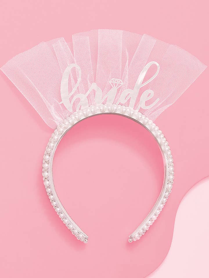 Bridal Pearl Headband Accessory, Bridal Shower Gift, Bach for wholesale by xo, Fetti