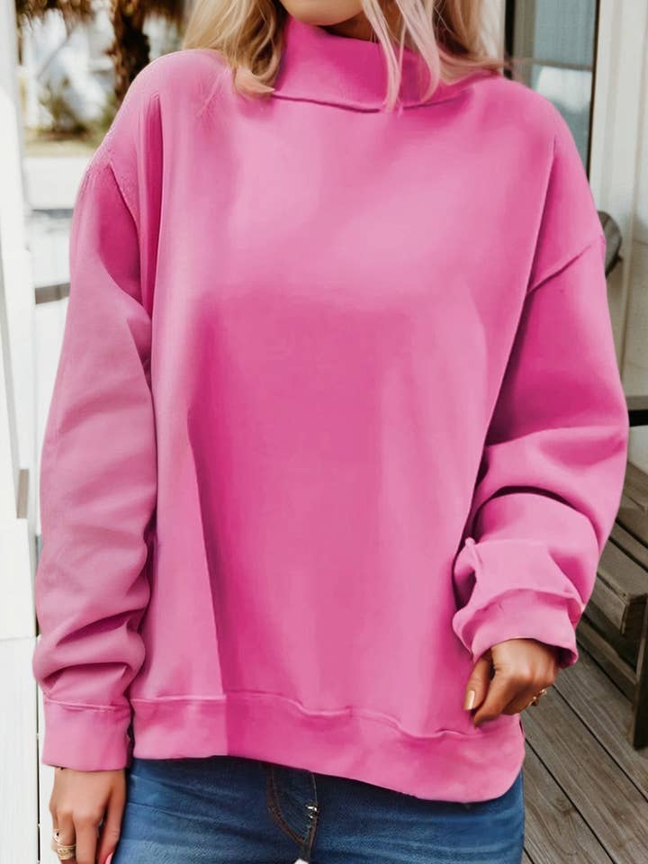 Sweatshirt à col montant réversible à double face (S-XL) pour la vente par 66DISCO