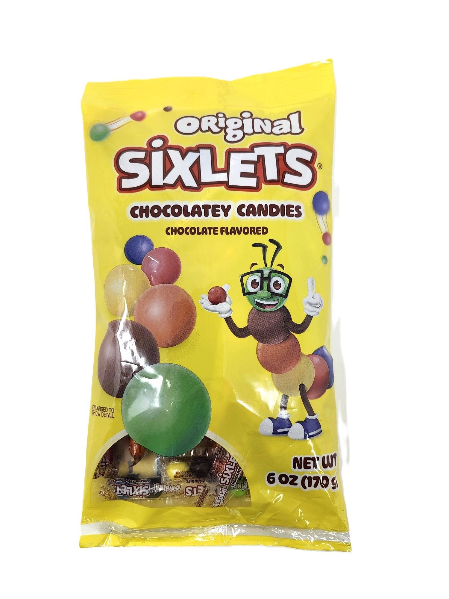 Grandpa Joe's Candy Shop - Wholesale Chocolate Covered Sweets - Original Sixlets Chocolatey Candies, 6oz Bag, 12ct