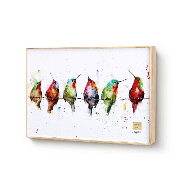 DEMDACO - Wholesale Art Print - Hummers on a Wire Wall Art