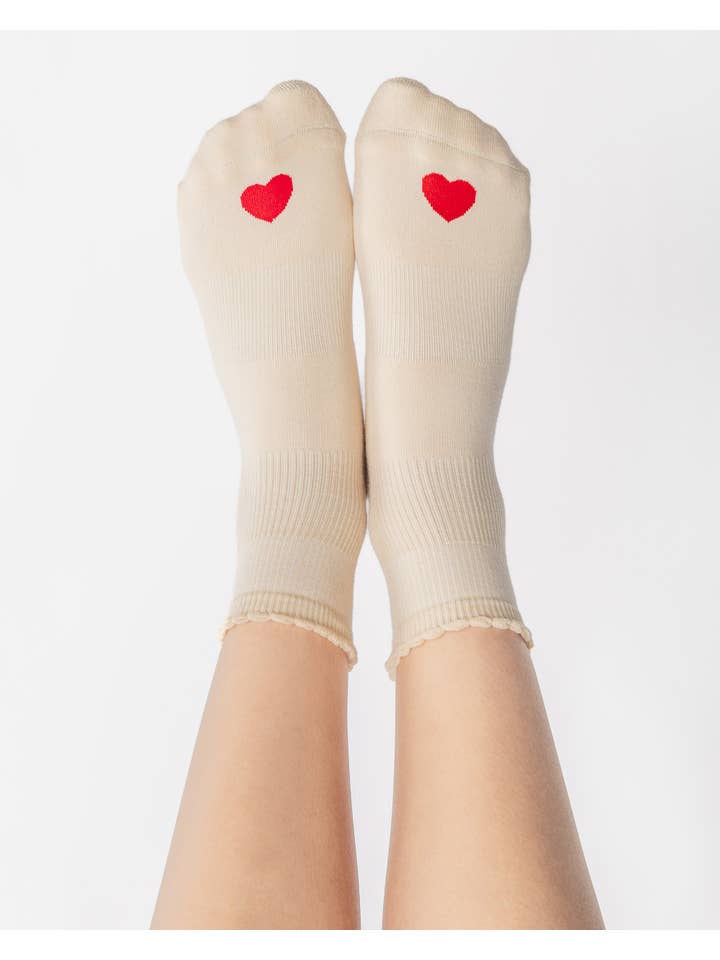 Pointe Studio - Wholesale Socks - Women's - Women's Love Ankle Grip Sock