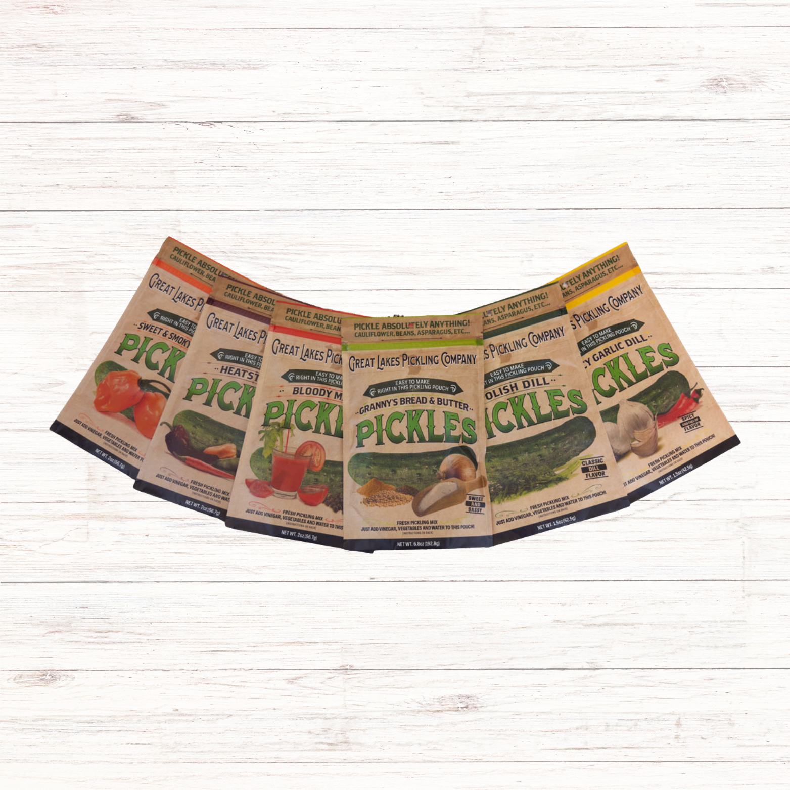 Great Lakes Pickling Company LLC - Wholesale Pickled Vegetables - Pickle Them All - Pickling Pouch Variety Bundle (New!)7