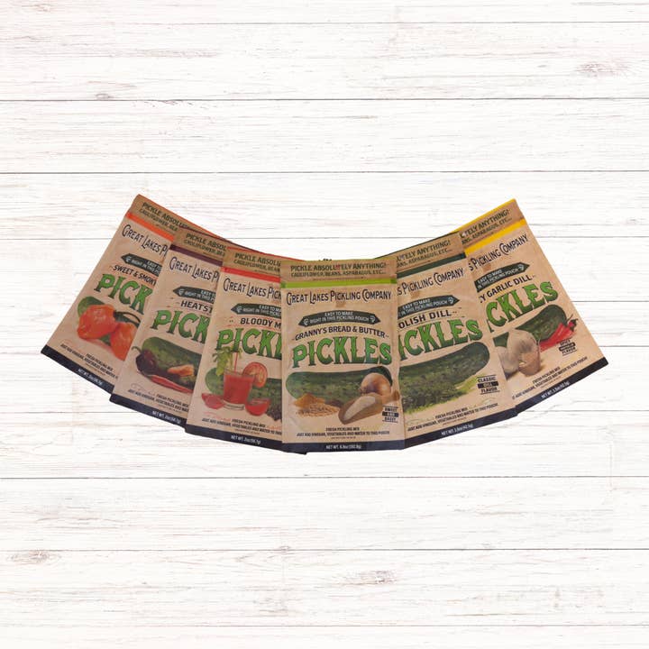 Great Lakes Pickling Company LLC - Wholesale Pickled Vegetables - Pickle Them All - Pickling Pouch Variety Bundle (New!)7