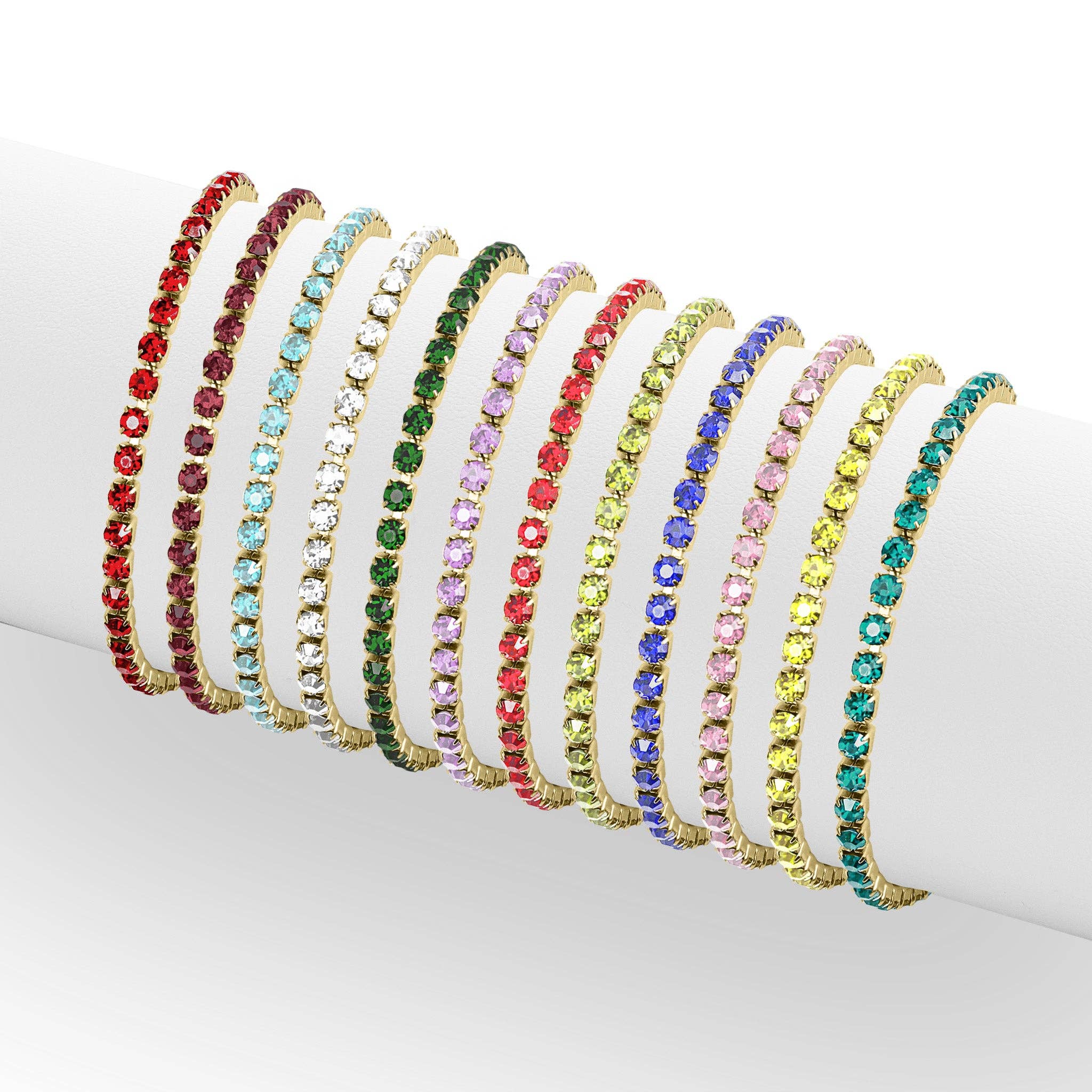 WJW - Wholesale Tennis Bracelet - 18K Gold PVD Coated Birthstone Tennis Bracelet7