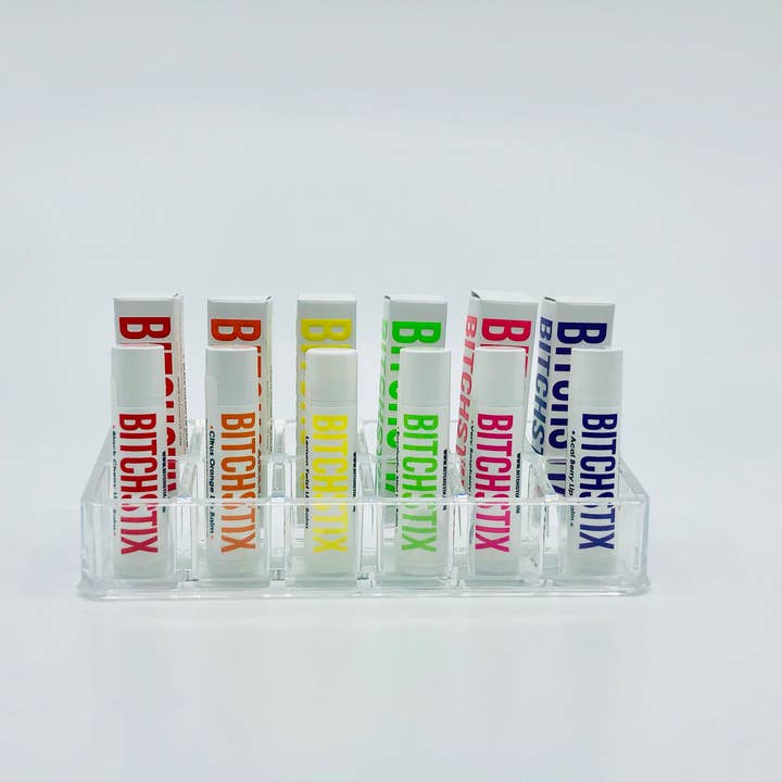BITCHSTIX - Wholesale Lip Balm Case/Holder - Acrylic Lip Balm Stand with 12 Slots1
