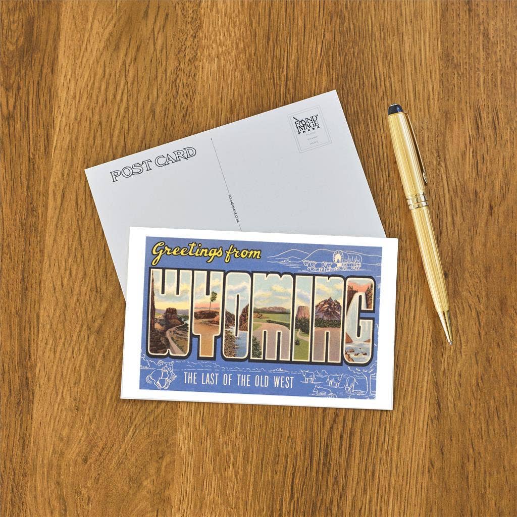 Found Image Press - Wholesale Postcard - Postcard WY-30 Greetings from Wyoming1