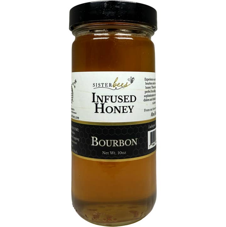 Bourbon Infused Honey for wholesale by Sister Bees LLC
