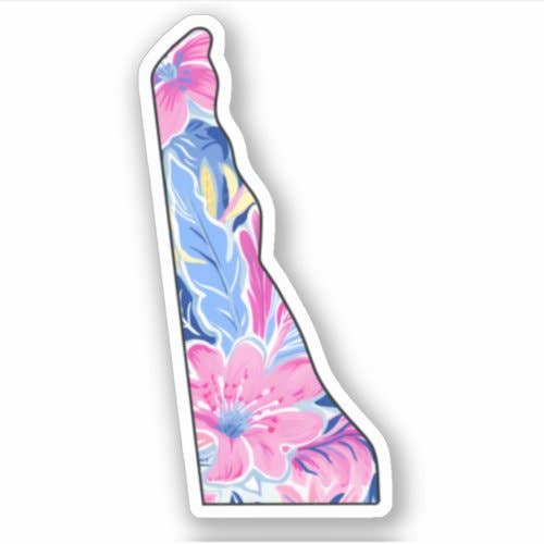 Delaware State - Tropische sticker - Breng een zomerse sfeer! voor wholesale door Lake Bar Gifts