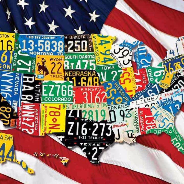 State Plates 400 Piece Jigsaw Puzzle for wholesale by Springbok Puzzle
