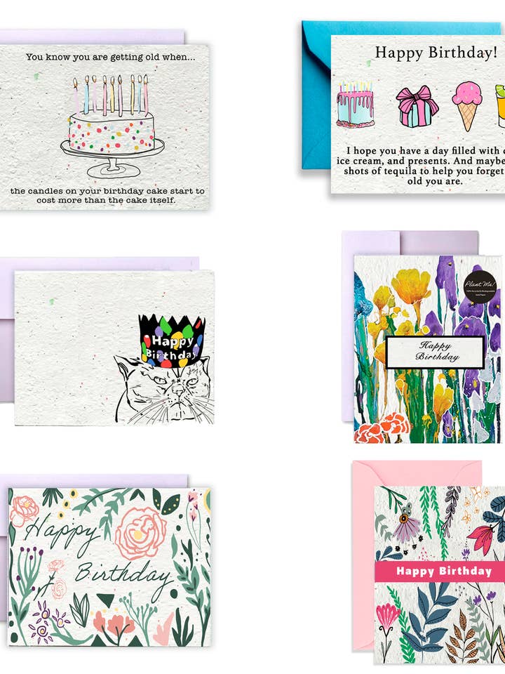 Pack de Tarjetas de Papel de Semillas de Flores Silvestres Más Vendidas para Cumpleaños para venta al por mayor de Artsy Em