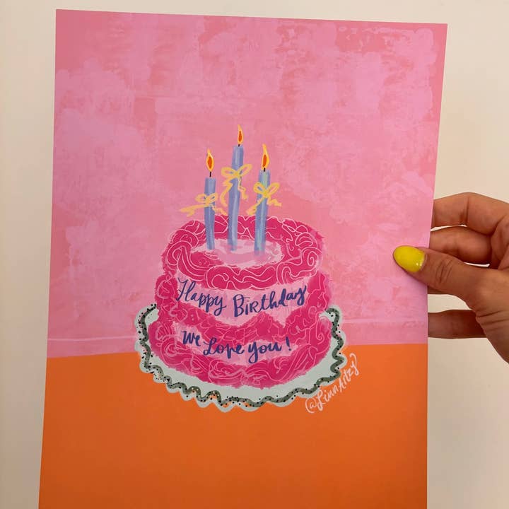signe de joyeux anniversaire - Impression artistique LinnArtzy pour la vente par LinnArtzy