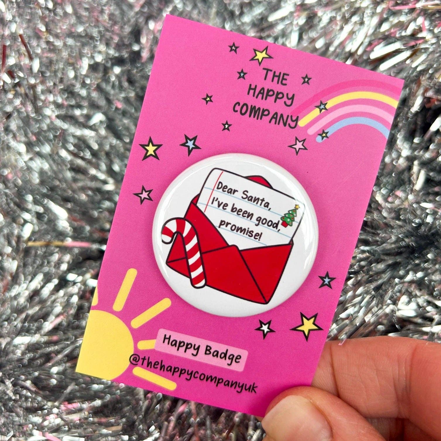 The Happy Company – wholesale Lapel pin/button – Dear Santa, Ive been good Pin Badge0