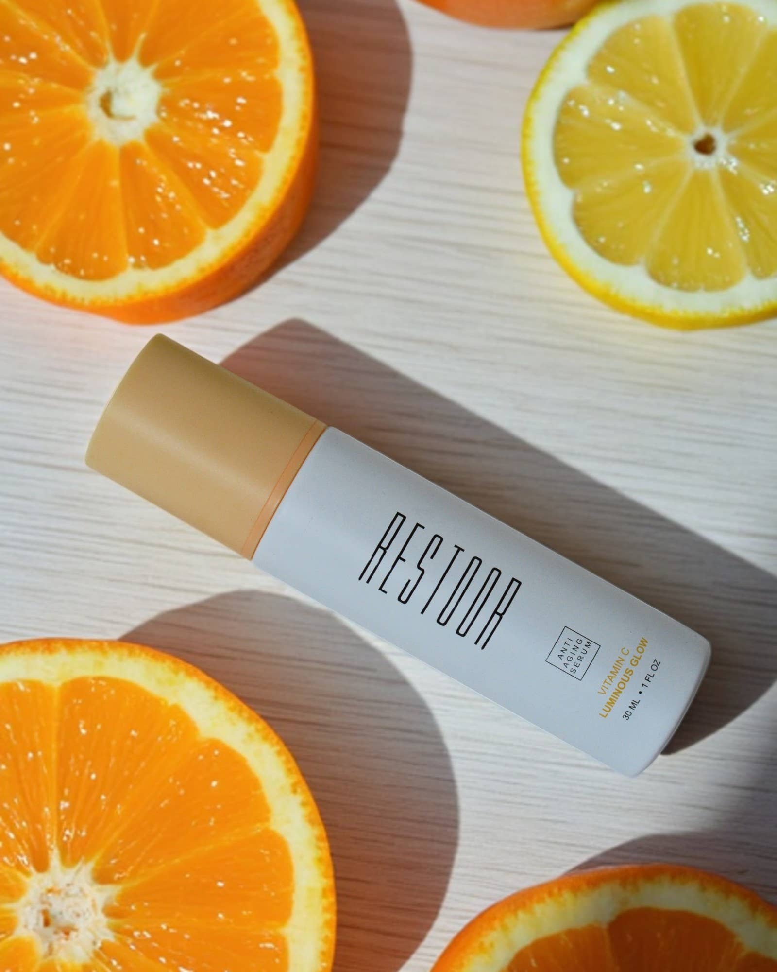 Restoor Skin Essentials - Wholesale Facial Serum/Concentrate - Vitamin-C Luminous Glow Brightening Skincare Serum1