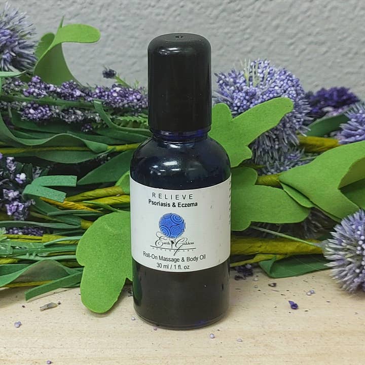 1 oz. Eczema & Psoriasis Support Roller Ball for wholesale by Earth Goddess Apothecary