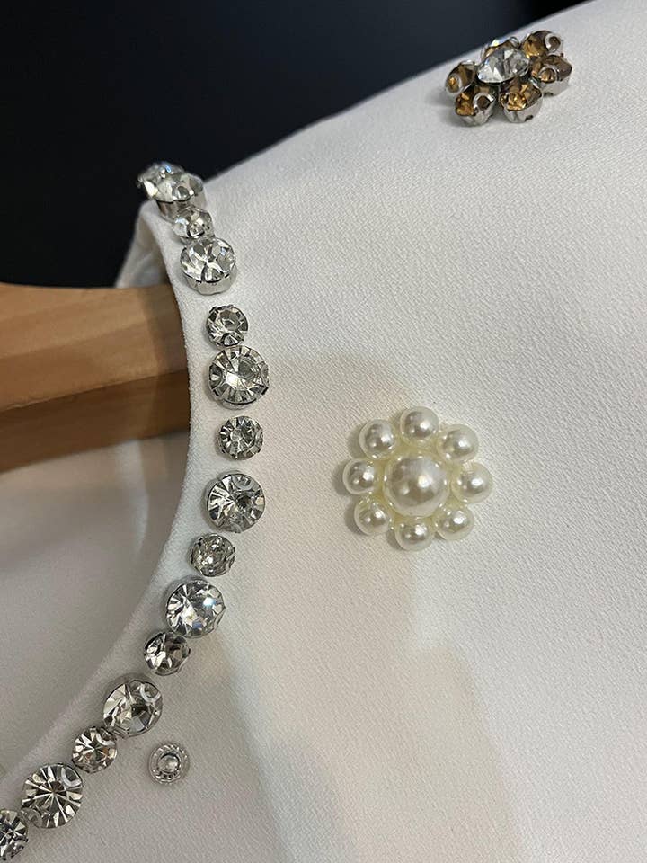 Sanyao Fashion - Wholesale Dress - Women's - SY381 Elegant Heavy Beaded Diamond Slim Fit Long Dress5