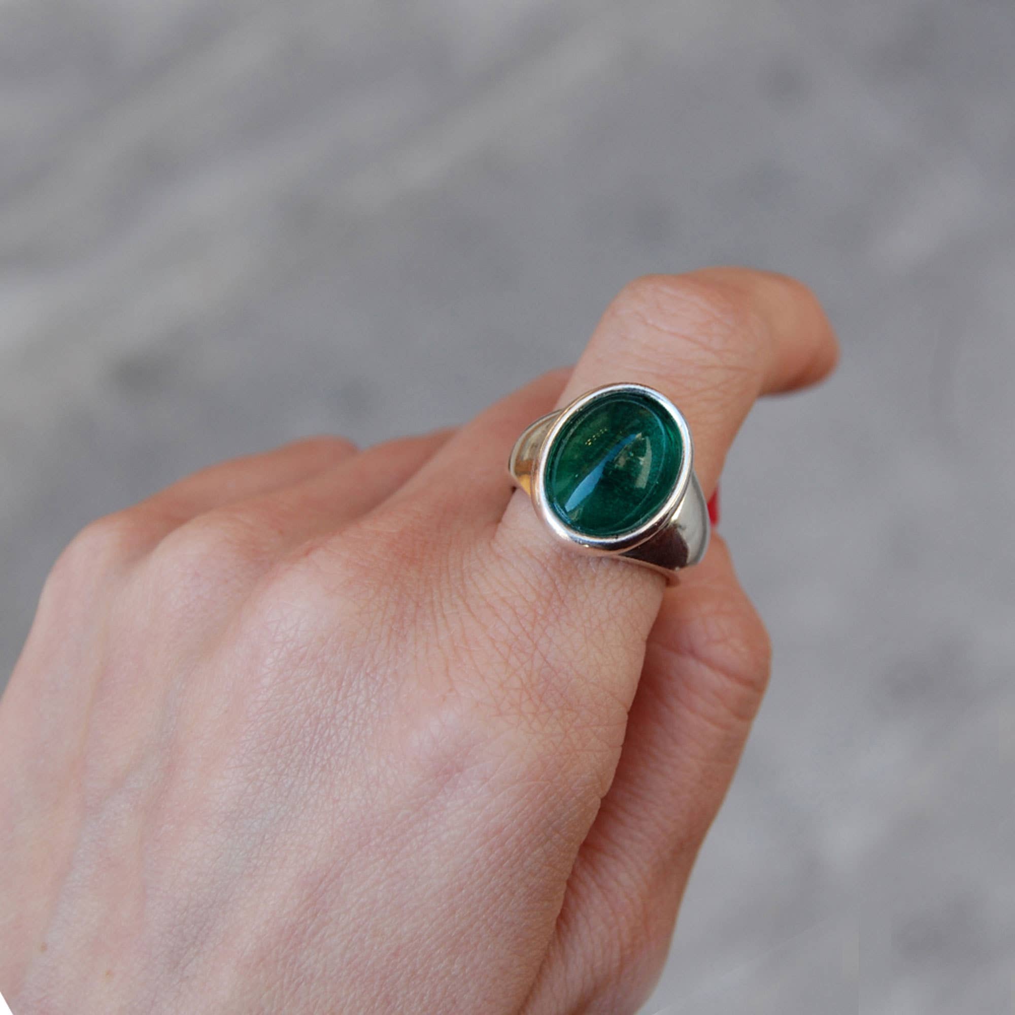 Kreitto jewels – Engroshandel Statementring – Ring med oval krystal sten4